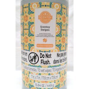 Sun-Drenched Cotton New Scentsy Swipes 70 Wet Wipes - Surface Cleaning Wipes